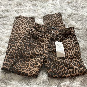 zara leopard pants